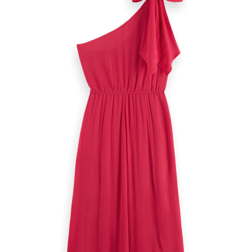 Women's One Shoulder Bow Dress | Pink | Size 38 | Scotch & Soda
