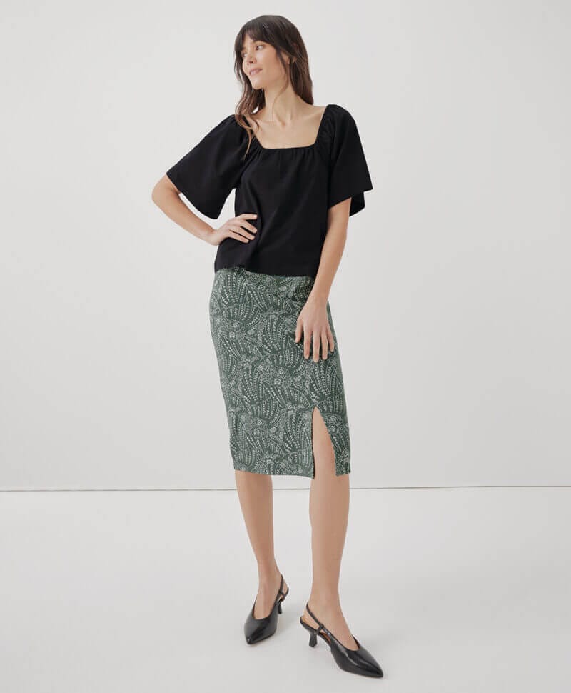 Women's Vintage Garden Luxe Jersey Skirt XS