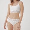Women's White Lace Smooth Cup Bralette S