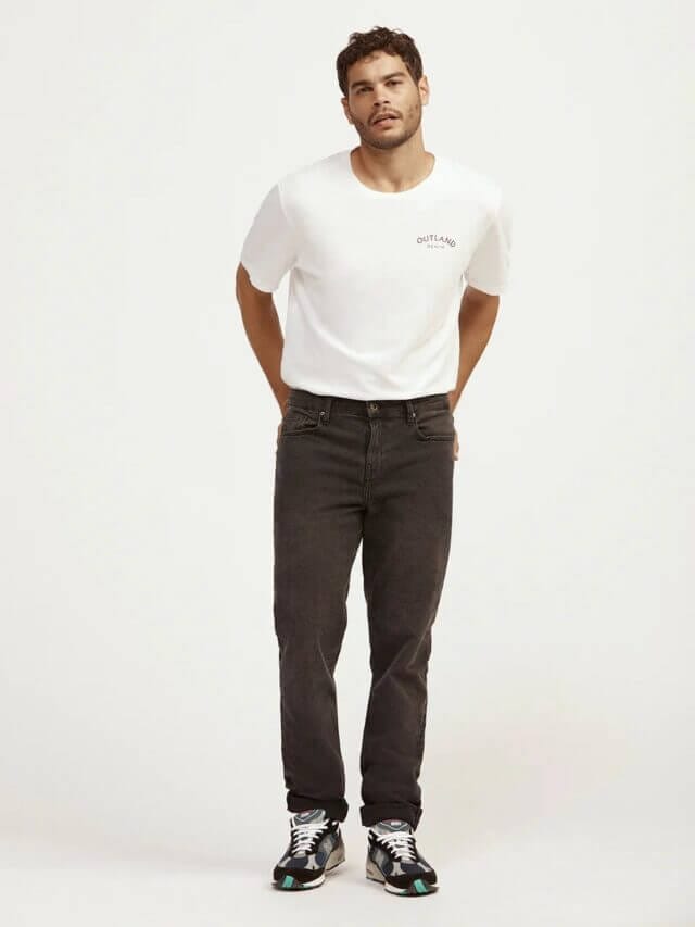 tapered jeans for men, sustainable denim, sustainable jeans