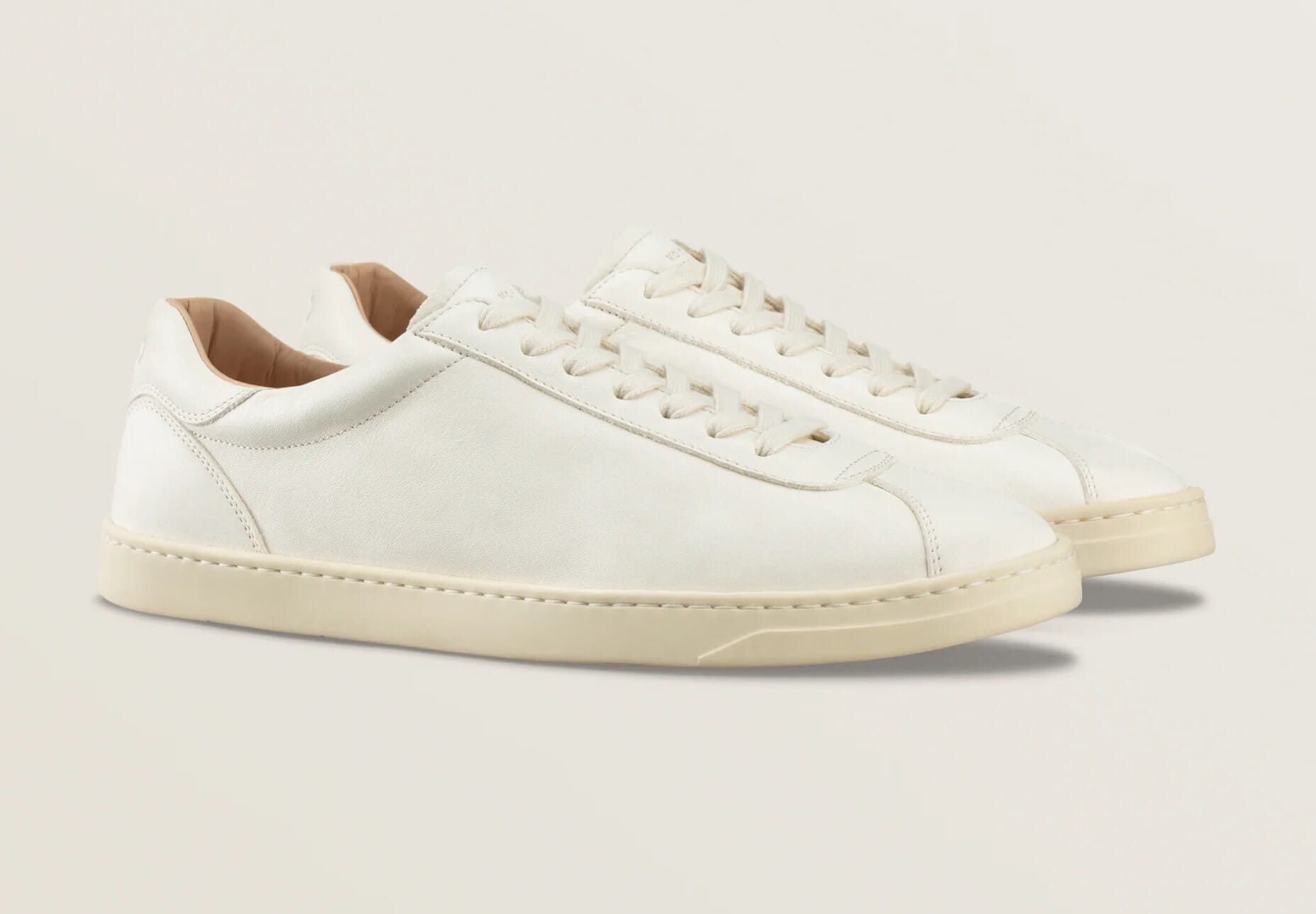 white sneakers for men and women with regenerative leather. The mello by koio.