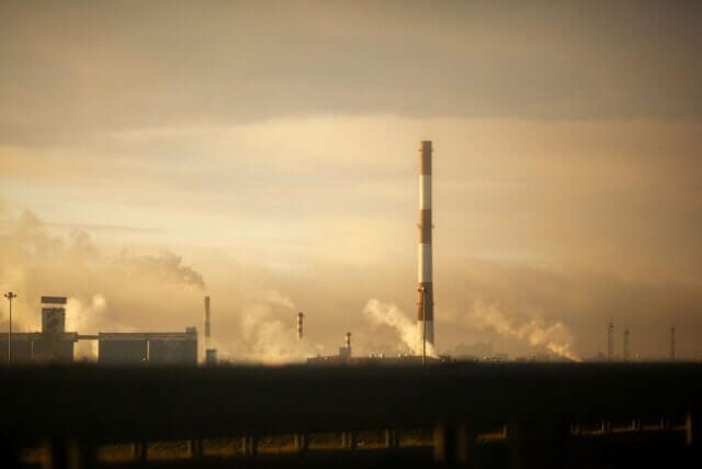 factory polluting the environment