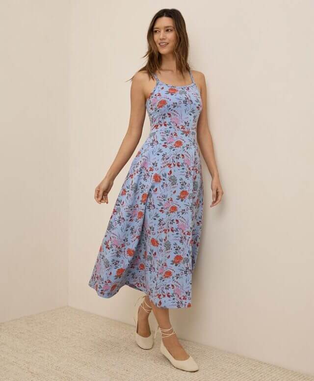 Pact fit and flare midi dress for summer