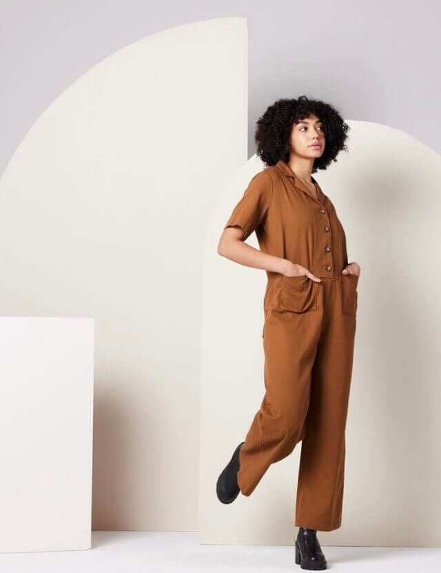 fair trade certified jumpsuit by known supply