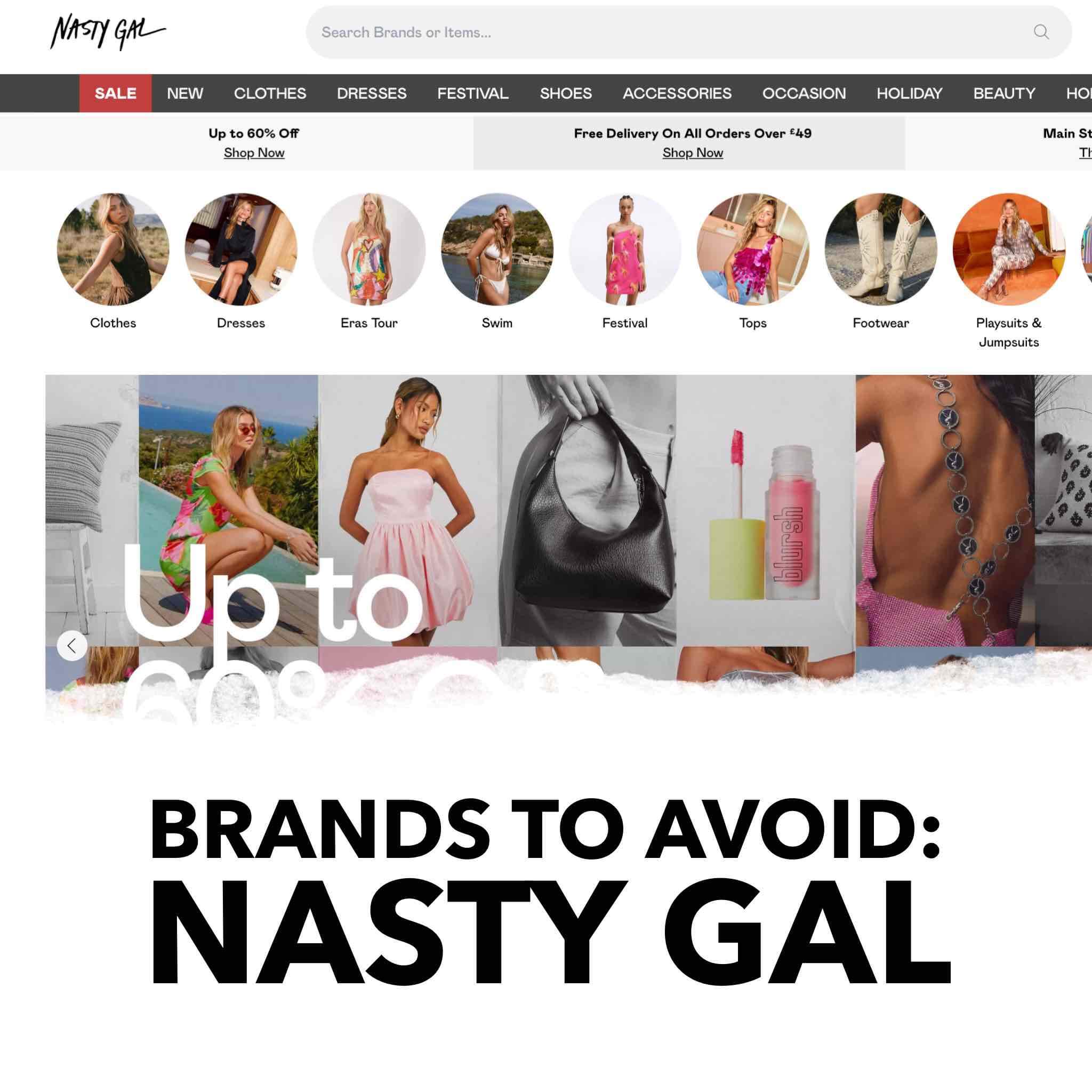 brands to avoid nasty gal