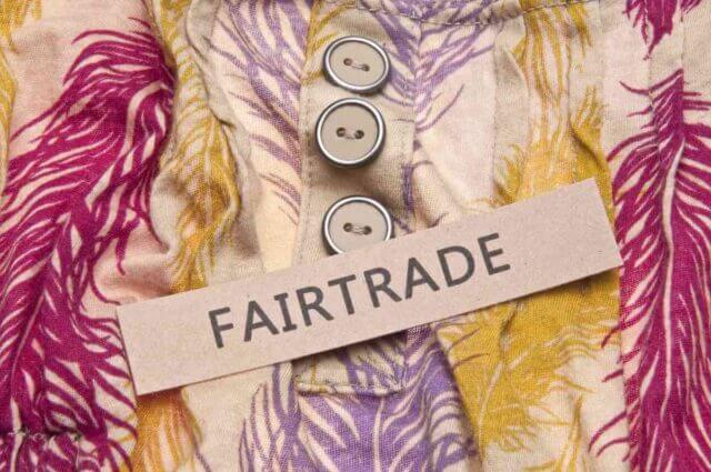 clothing with fairtrade label over it