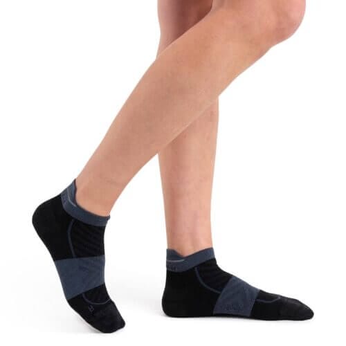 Icebreaker Merino Run+ Ultralight Micro Socks - Woman - Black/graphite - Size L