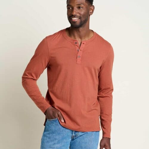 Men's Primo Long Sleeve Henley Cinnamon / M