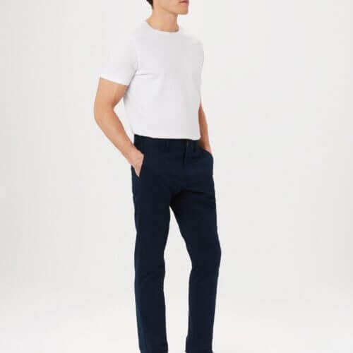 Frank And Oak The Brunswick Slim Chino Pant in Deep Blue