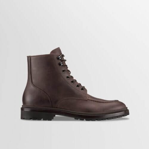 Koio | Milo In Chocolate Men's Leather Lace-Up Moc Toe Boots 7 (Us) / 40 (Eu)