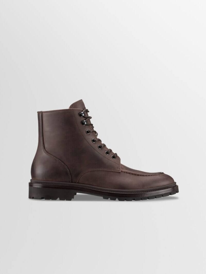 Koio | Milo In Chocolate Men's Leather Lace-Up Moc Toe Boots 7 (Us) / 40 (Eu)