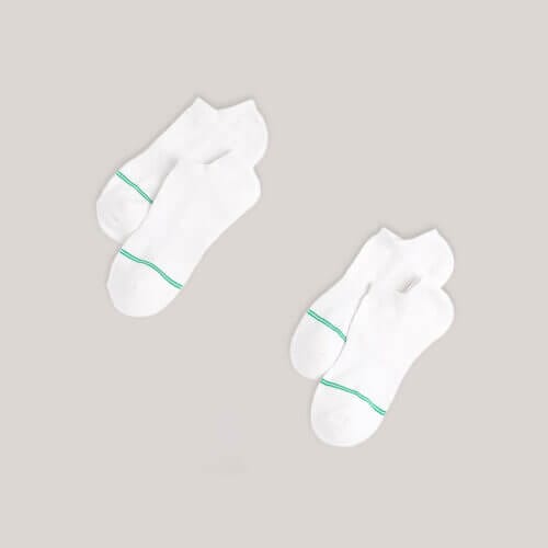 Women's White Shorty Socks 2-Pack 1S