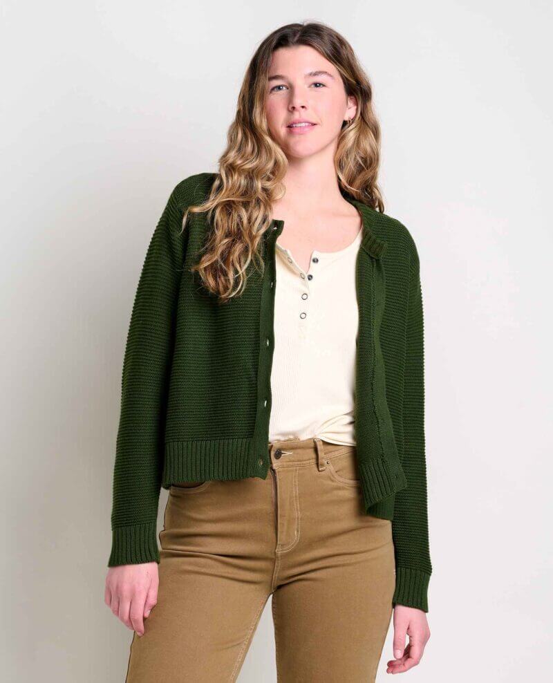 Bianca Crew Cardigan Epidote / S