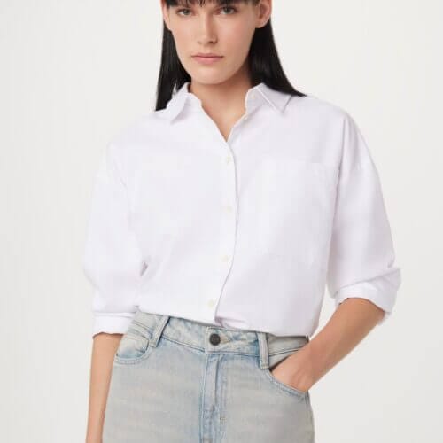 Frank And Oak The Loose Oxford Shirt in White