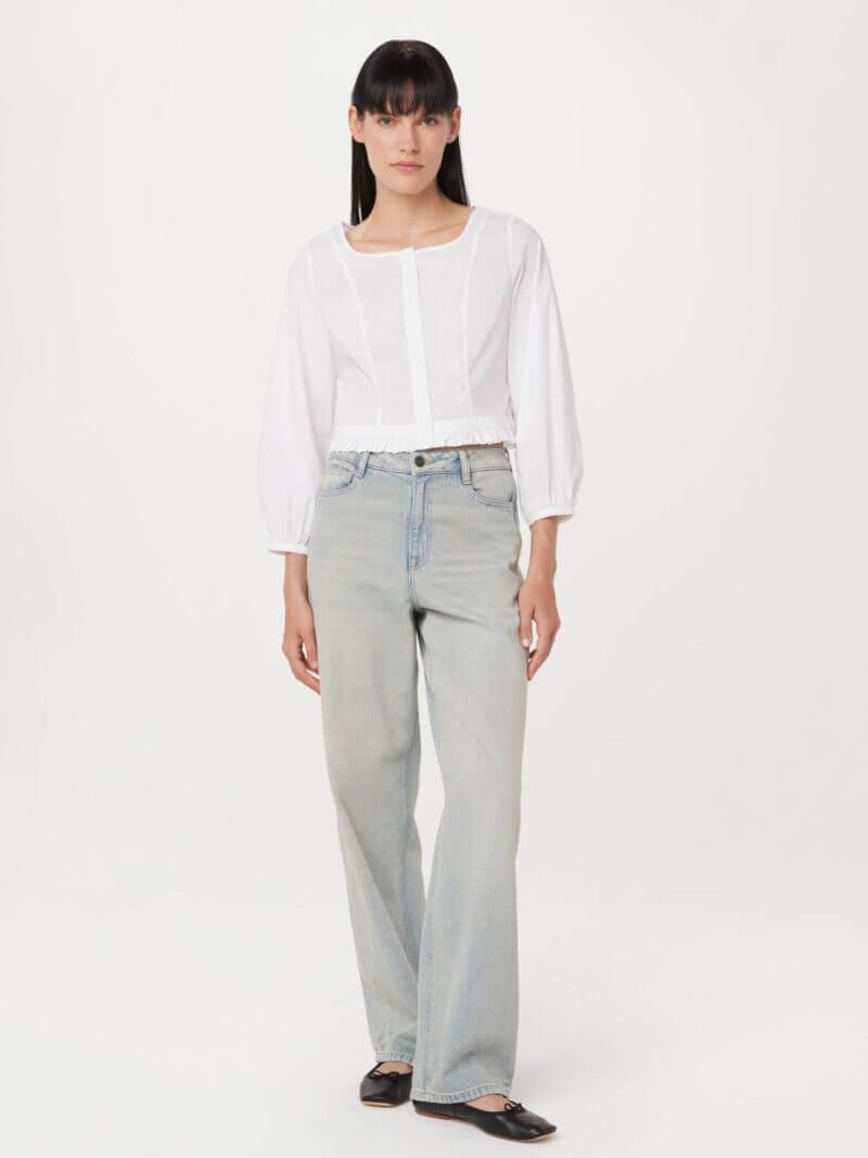 Frank And Oak The Poplin Blouse in White