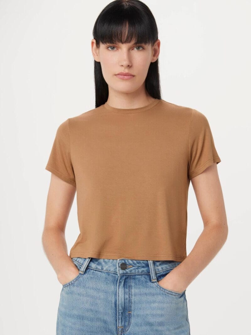 Frank And Oak The Relaxed Fluid T-Shirt in Nutmeg