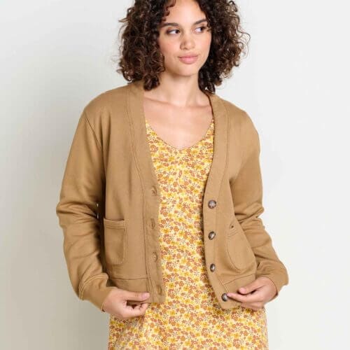 Hemp Daybreaker Cardigan Honey Brown / XL