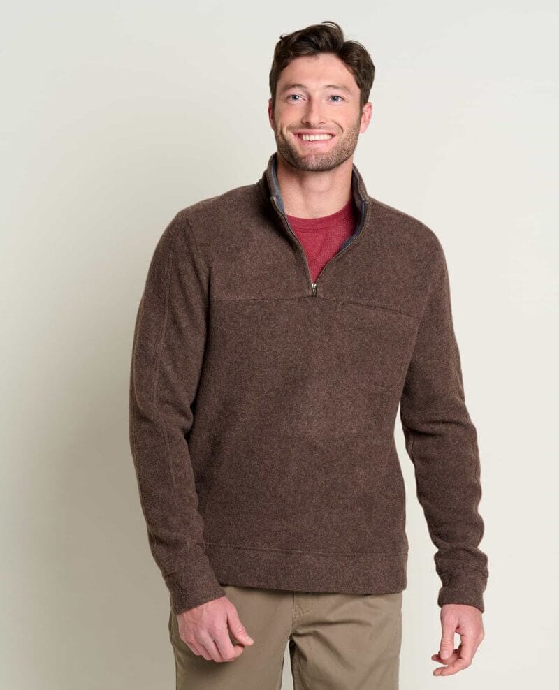 Kennicott Quarter Zip Sweater Falcon Brown / S