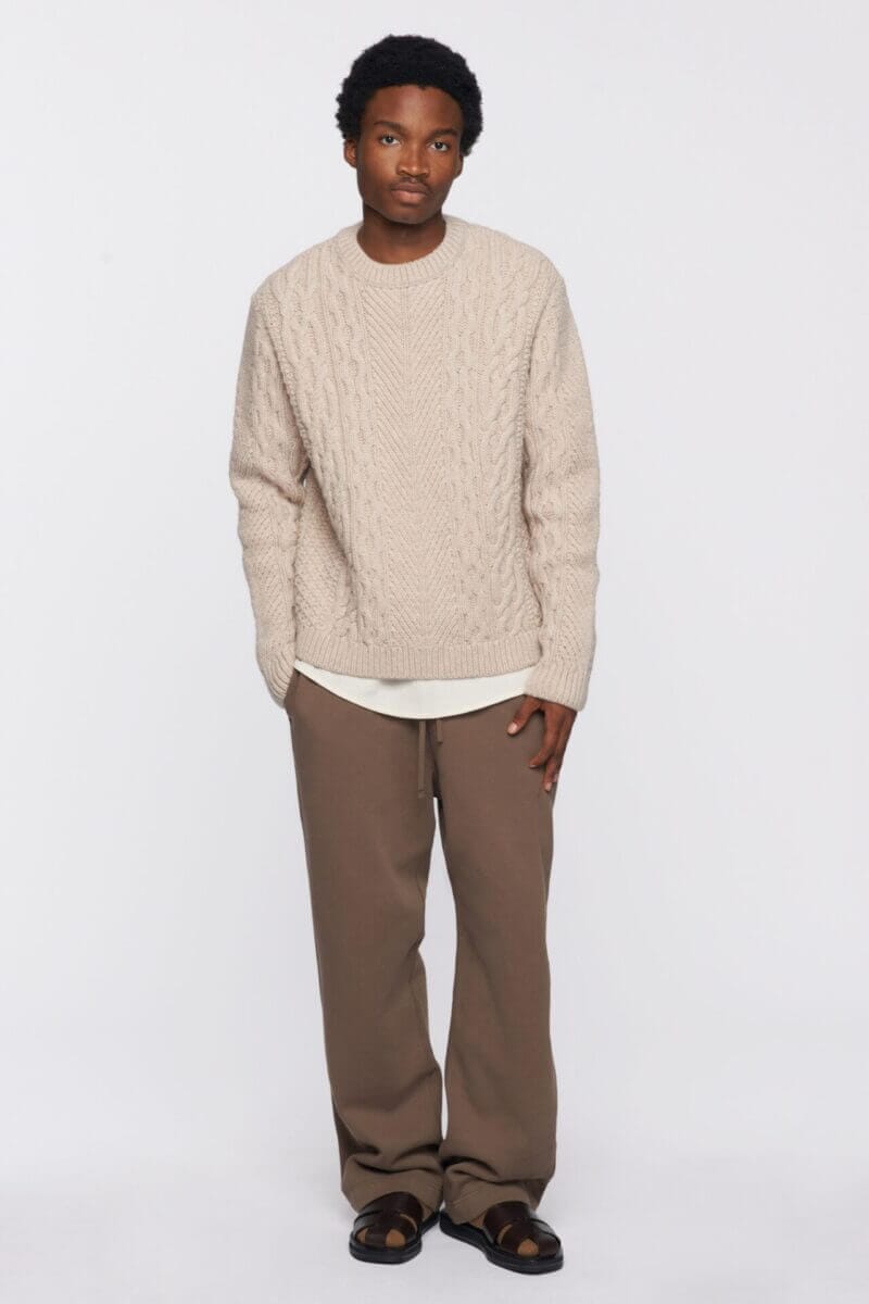 Kotn Men's Fisherman Sweater in Moon, Size XS