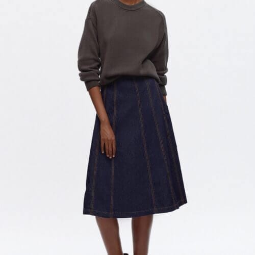 Kotn Women's Radio Skirt in Midnight Wash, Size XS