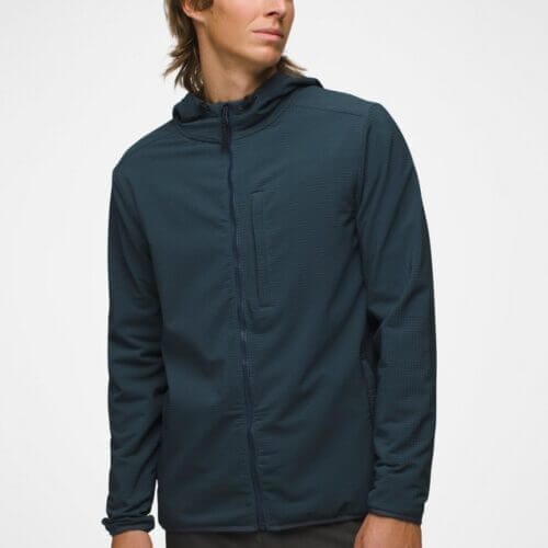 Men's prAna Gridlocked Fleece Full Zip Hoodie - Stormy Night