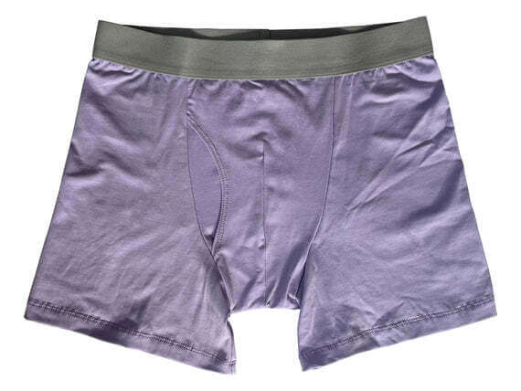 Organic cotton jersey trunk in light purple made by Rozenbroek.