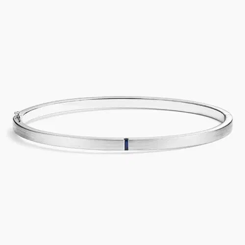 Silver Apollo Sapphire Bangle Bracelet