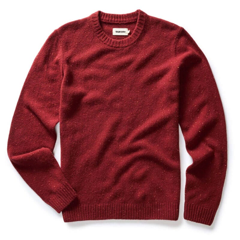 The Lodge Sweater in Bonfire Donegal