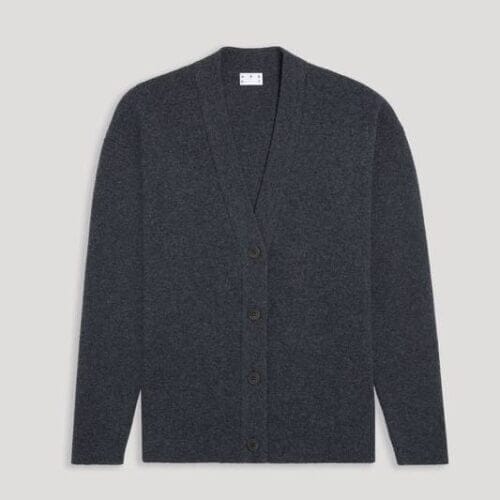 The Wool Cardigan Charcoal Melange