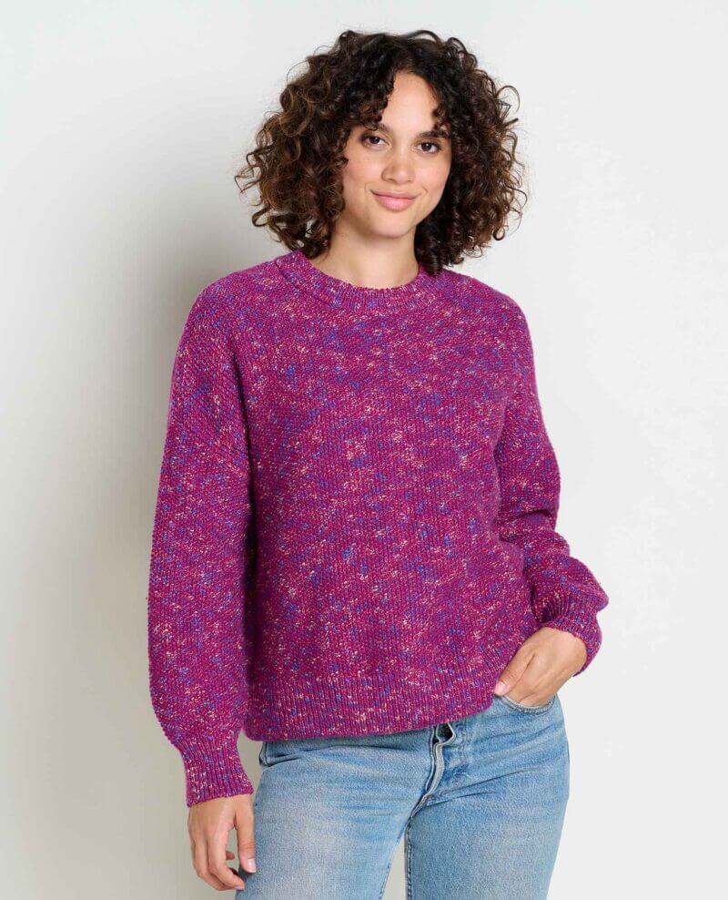 Twigtree Button Back Sweater Boysenberry / XS