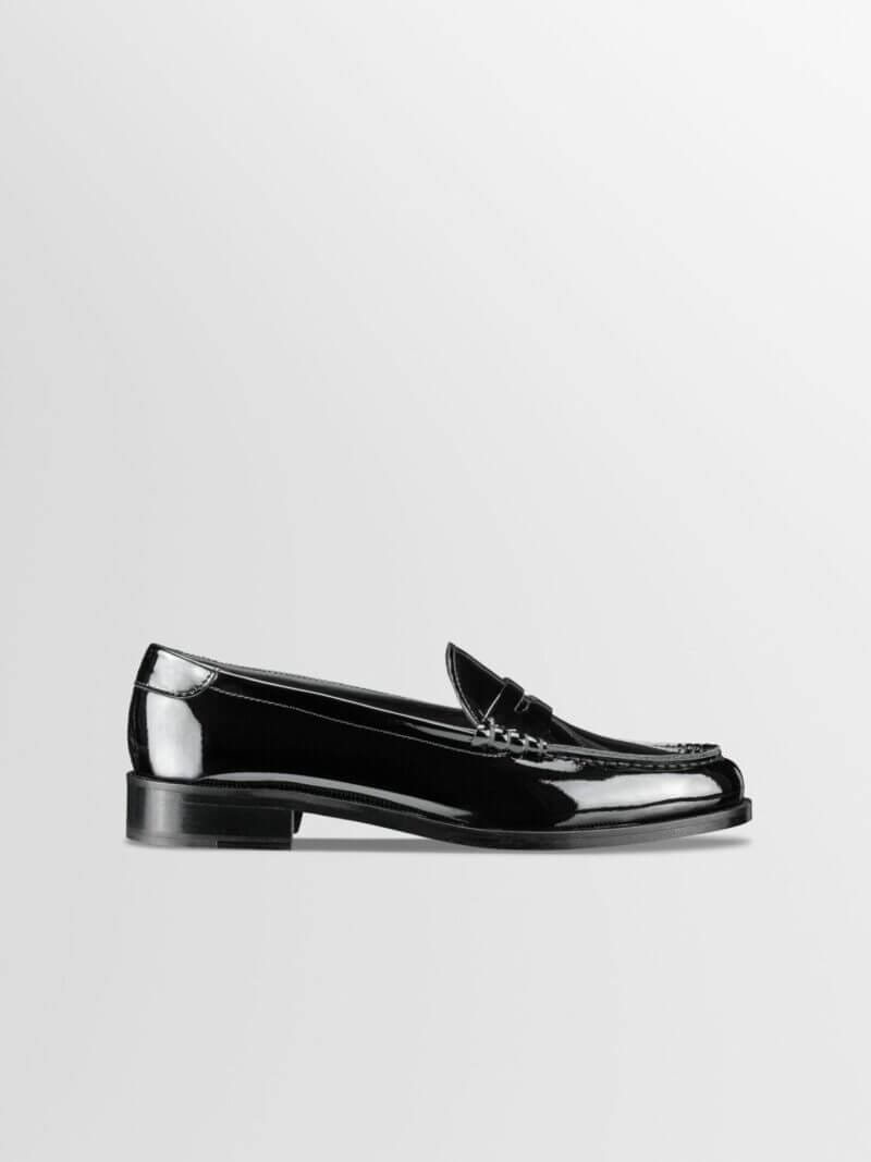 Koio | Brera In Nero Patent Women's Leather Penny Loafers 5 (Us) / 35 (Eu)