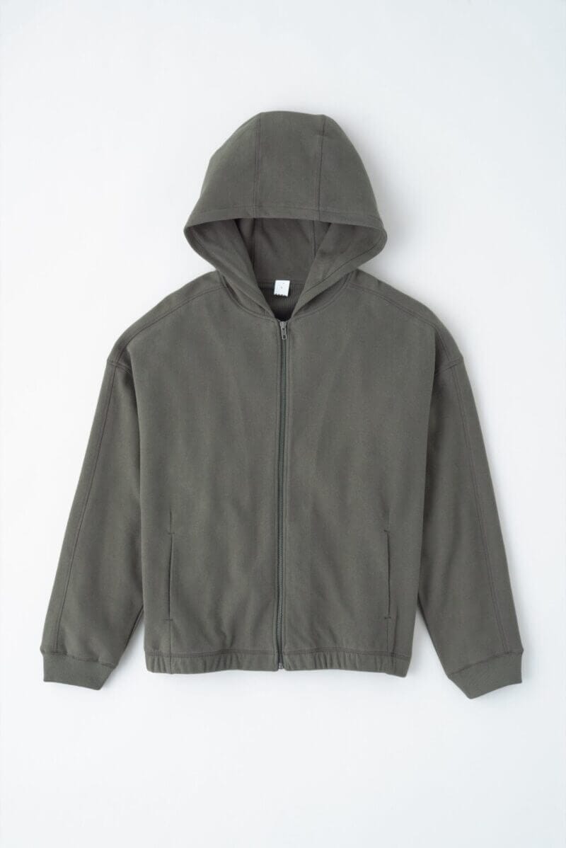 Kotn Men's Cozy Zip Hoodie in Beluga, Size 2XS