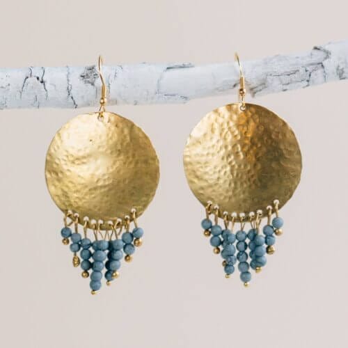 Manaka Gold Sun Drop Earrings