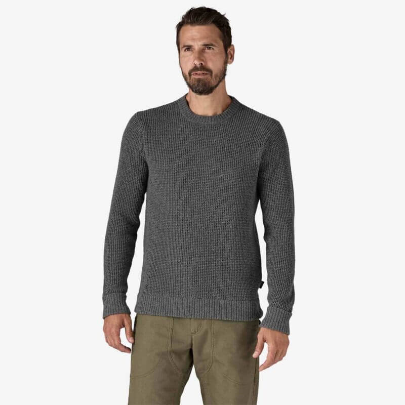 Patagonia Men's Recycled Wool-Blend Sweater in Hex Grey