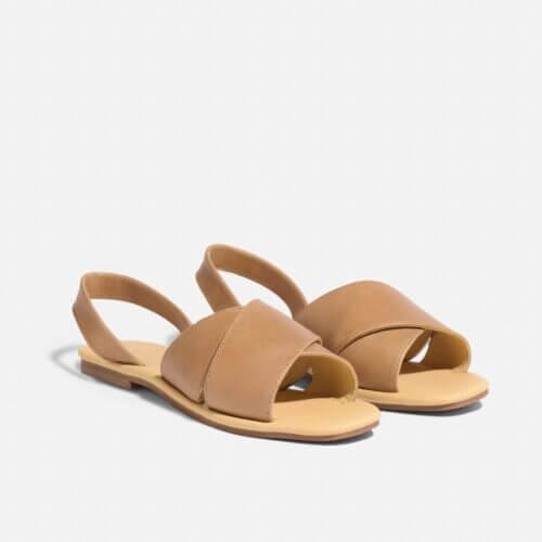 All-Day Cross Strap Sandal Almond