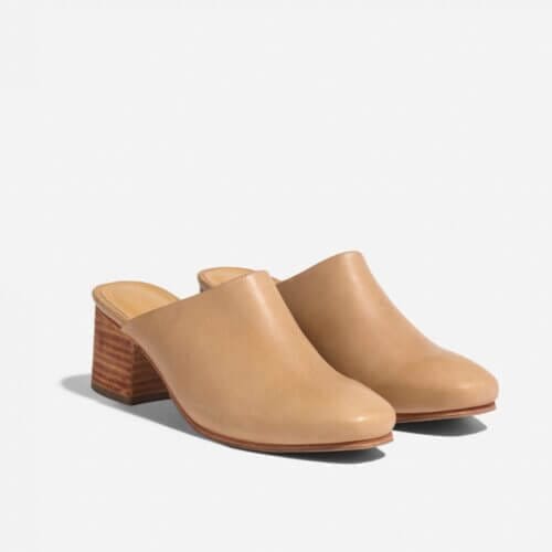 All-Day Heeled Mule Almond