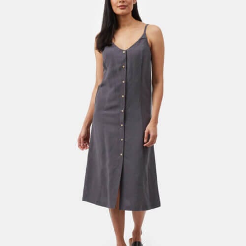 Button Front Linen Dress