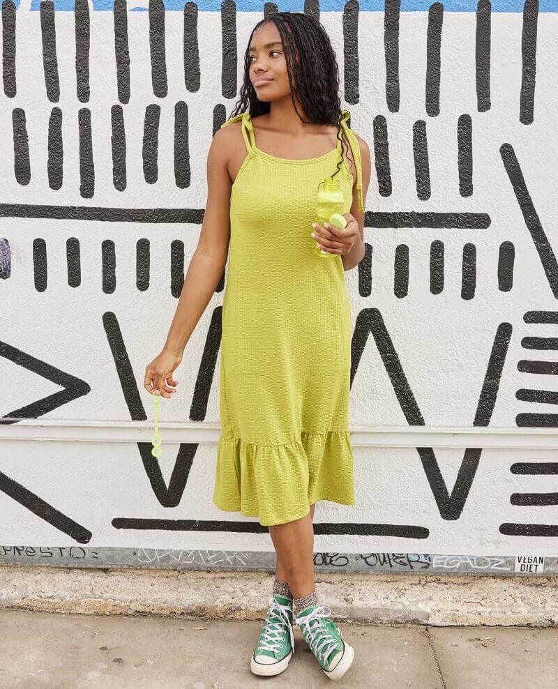 Dandelion Midi Dress Lime Texture / XL