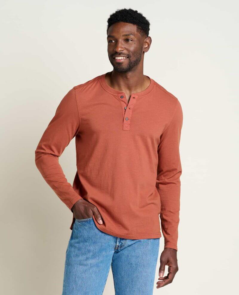 Men's Primo Long Sleeve Henley Cinnamon / M