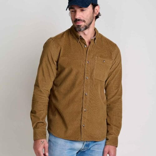 Men's Scouter Cord Long Sleeve Shirt Honey Brown / S