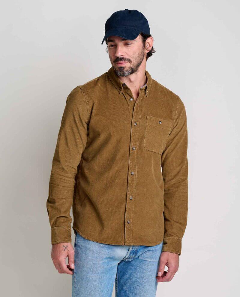 Men's Scouter Cord Long Sleeve Shirt Honey Brown / S