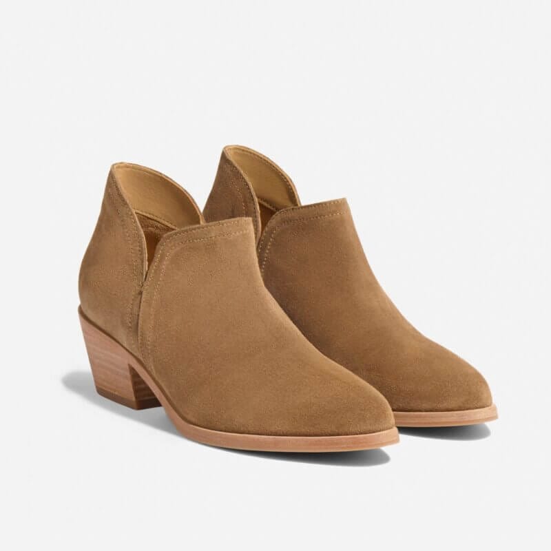 Mia Everyday Ankle Bootie Taupe Suede