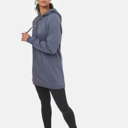 Oversized French Terry Hoodie Dress