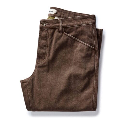 The Camp Pant in Aged Penny Chipped Canvas