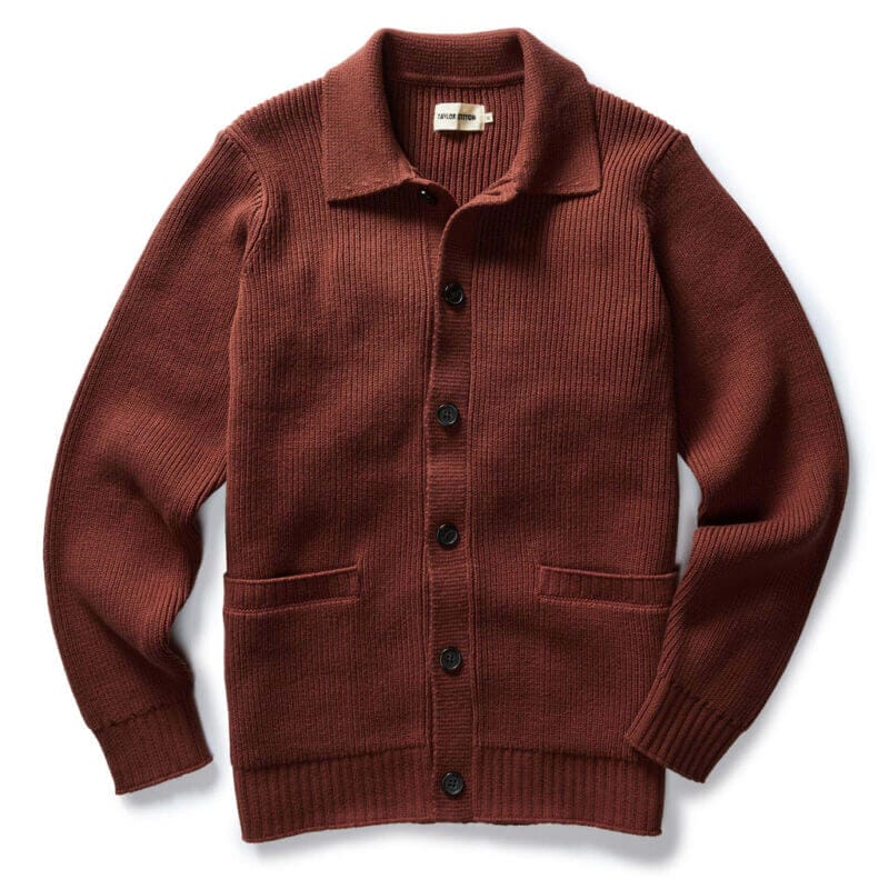 The Harbor Sweater Jacket in Mahogany