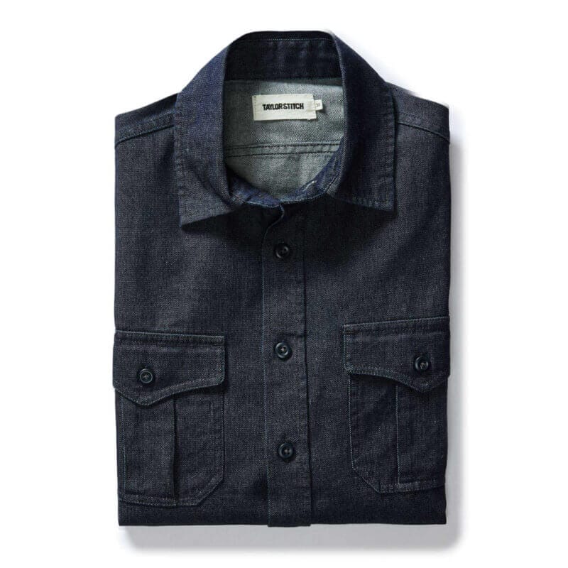 The Saddler Shirt in Indigo Broken Twill