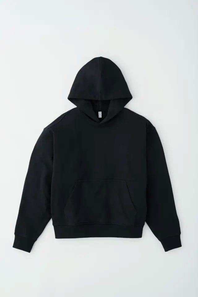 unisex French Terry Hoodie in black by Kotn