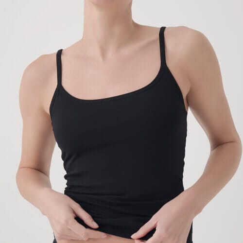 Women's Black Everyday Shelf Bra Camisole 2XL