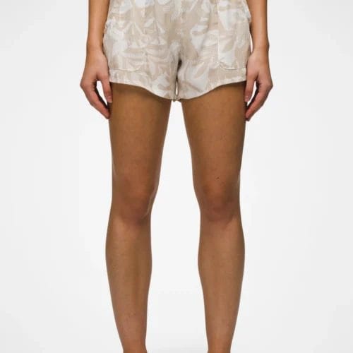 Womens prAna Fernie Short - Soft White Seaside