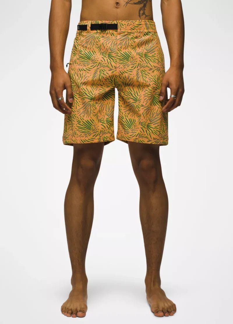 Mens prAna Rock Shock Boardshort - Aura Glow Fronds